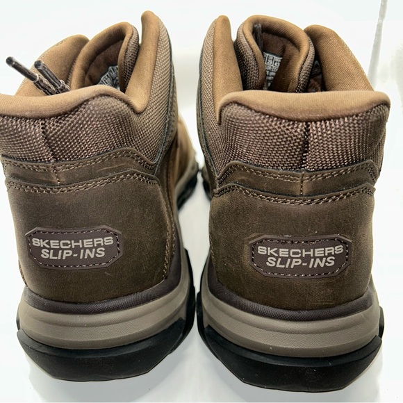 Sketchers hands free slip-ins dark brown boots Goodyear collab size 11 NWOB - Picture 6 of 8